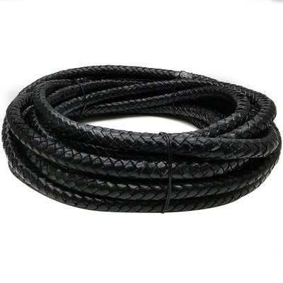 esnado Lederschnur geflochten, Ø 15 mm - Schwarz