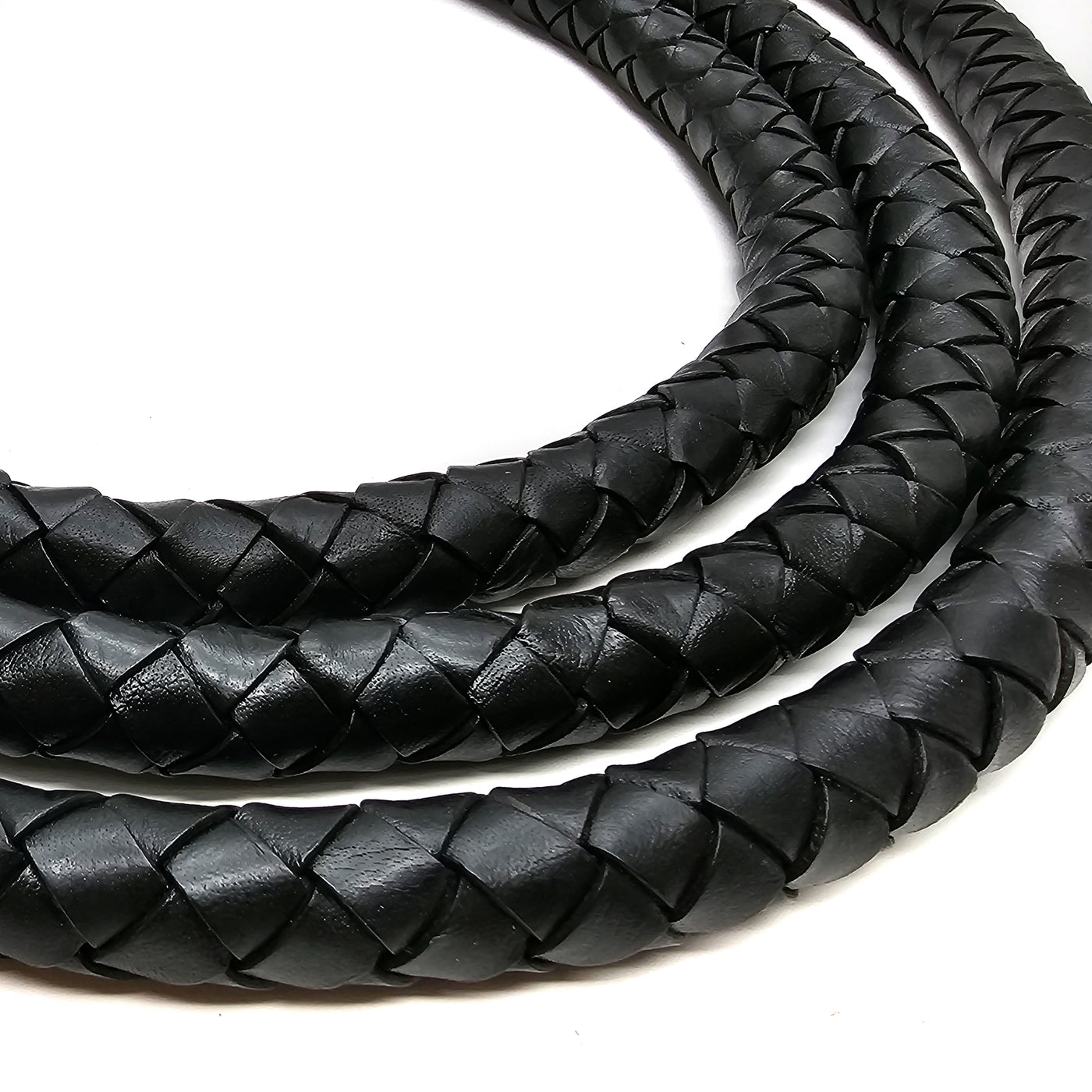 esnado Geflochtene Lederschnur 20 mm —  Schwarz - Boloband