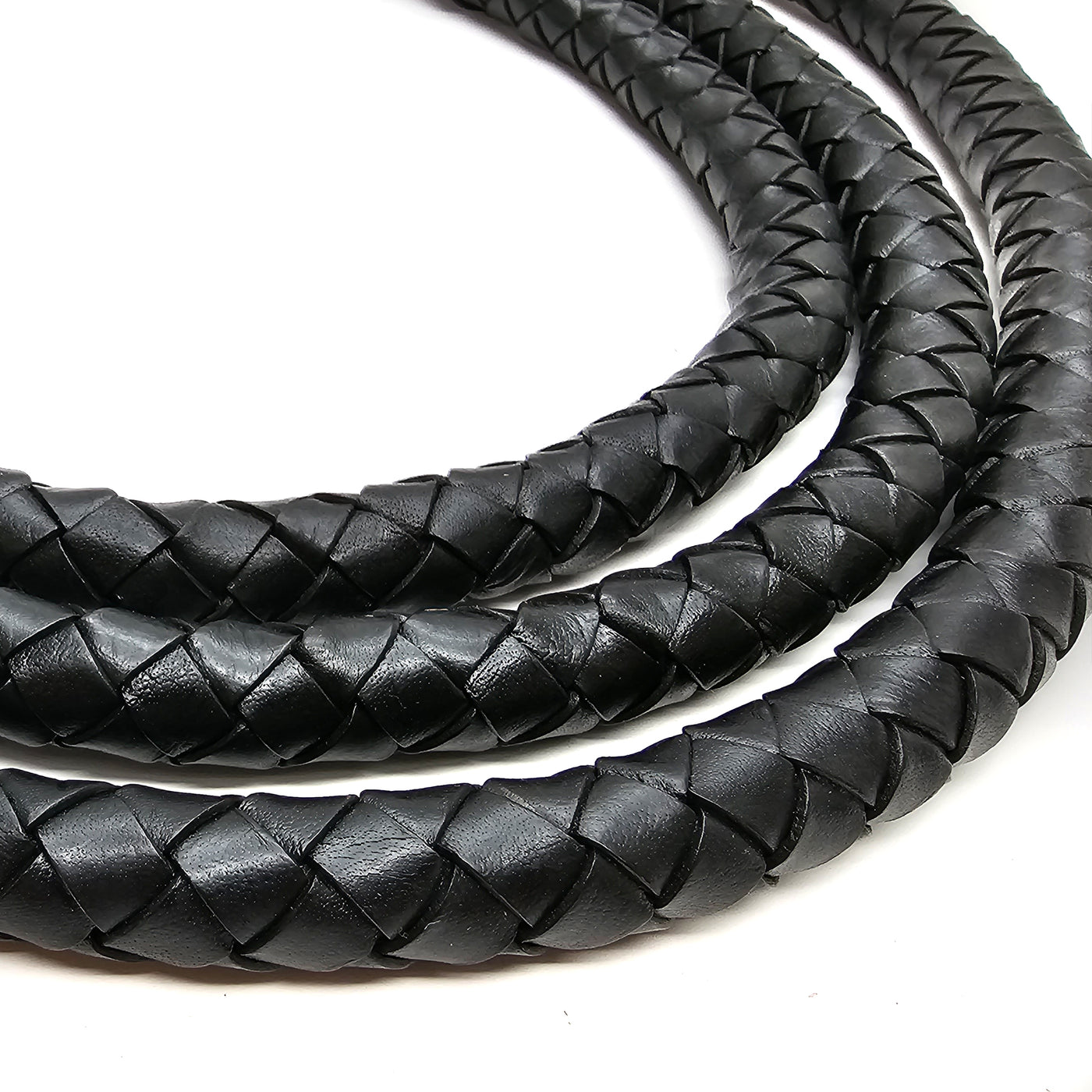 esnado Geflochtene Lederschnur 20 mm —  Schwarz - Boloband
