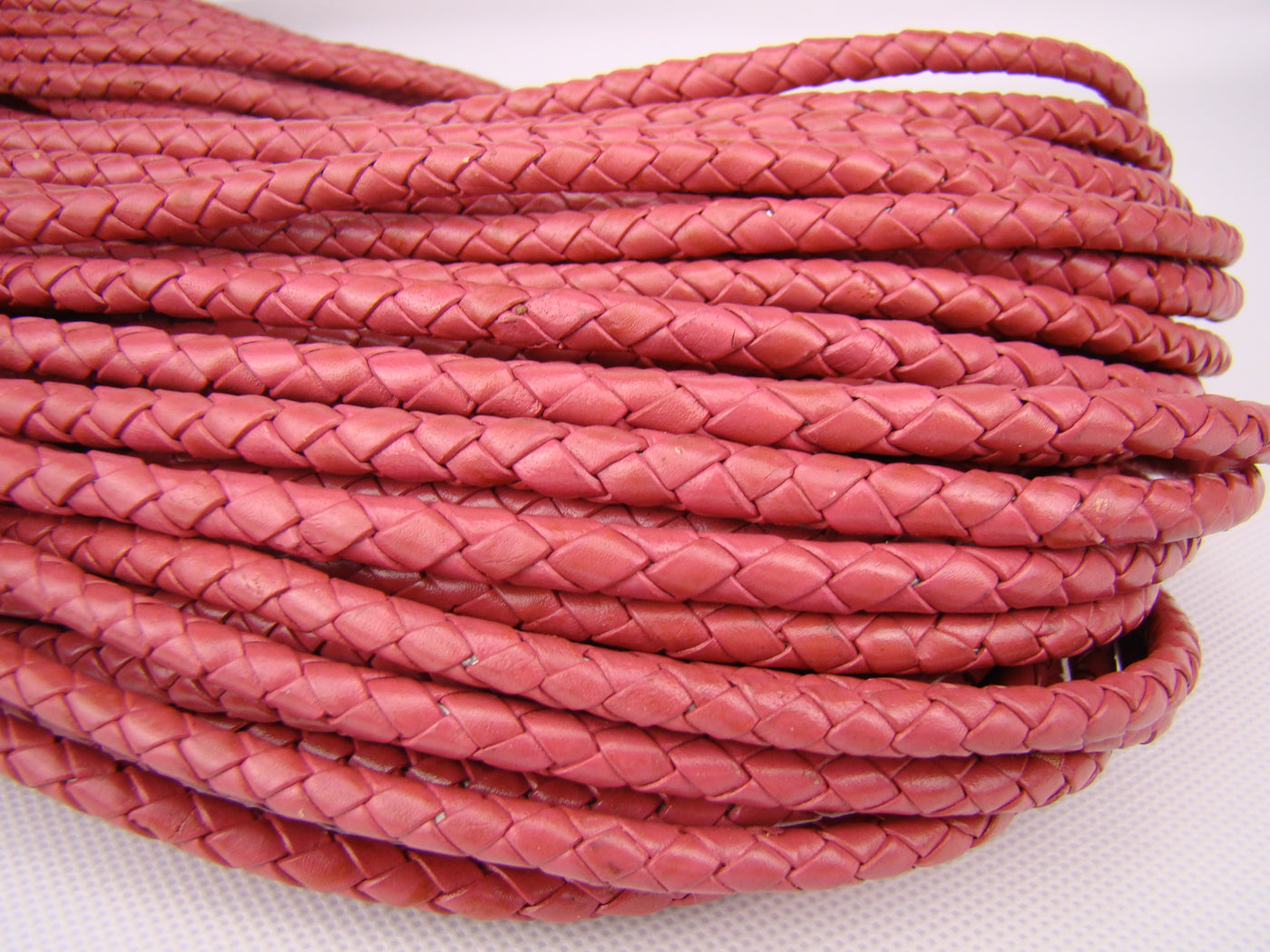 esnado Lederband geflochten, Ø 3 mm - Pink
