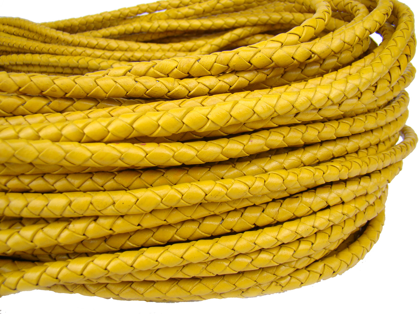 esnado Lederband geflochten, Ø 3 mm - Gold