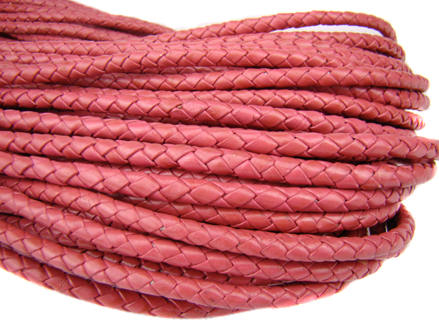 esnado Lederband geflochten, Ø 5 mm - Pink
