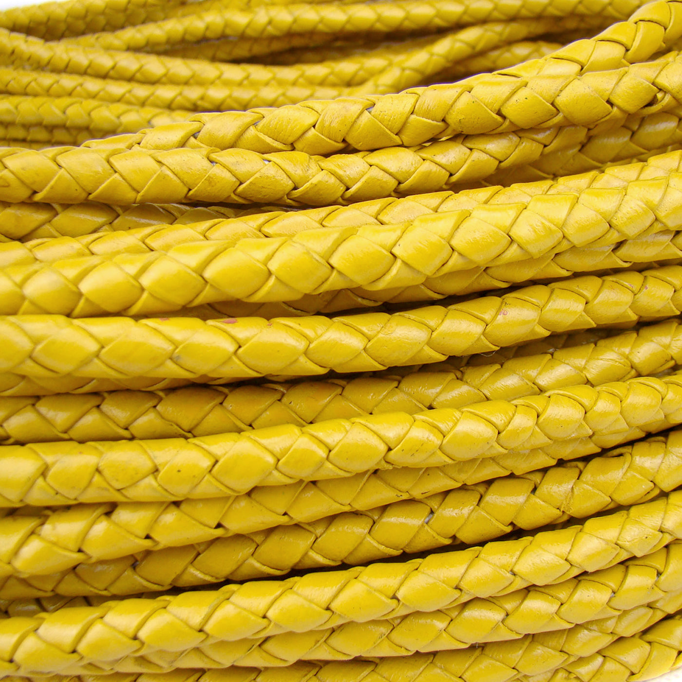 Geflochtenes Lederband Gelb