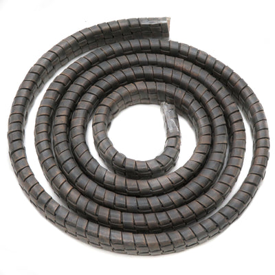 esnado ovale Lederschnur geflochten, 11 mm x 6 mm – Grau