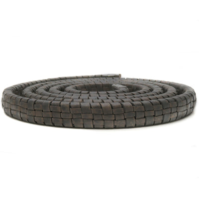 esnado ovale Lederschnur geflochten, 11 mm x 6 mm – Grau