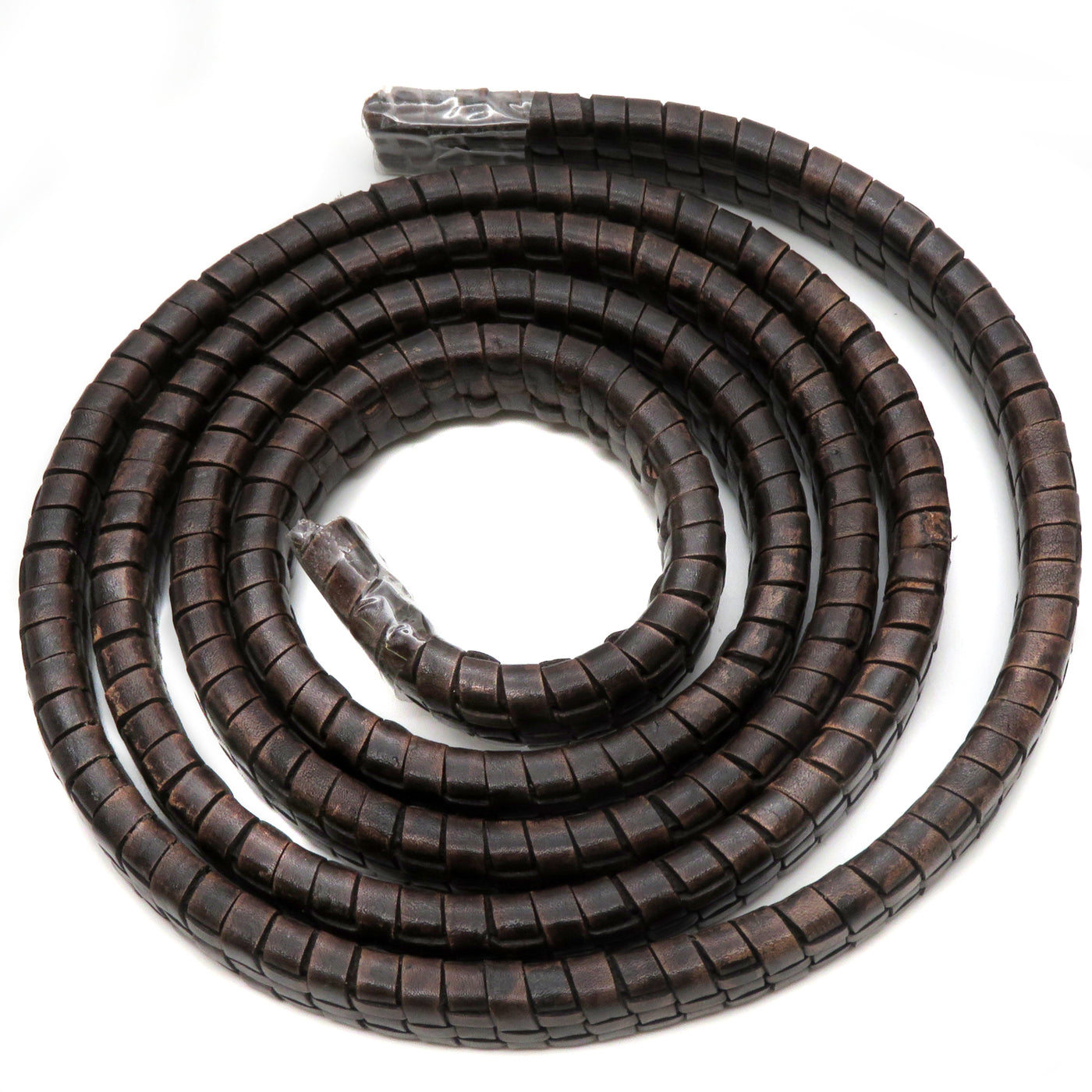 esnado ovale Lederschnur geflochten, 11 mm x 6 mm – Antik Braun