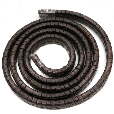 esnado ovale Lederschnur geflochten, 11 mm x 6 mm – Antik Braun