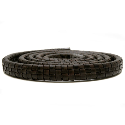 esnado ovale Lederschnur geflochten, 11 mm x 6 mm – Antik Braun