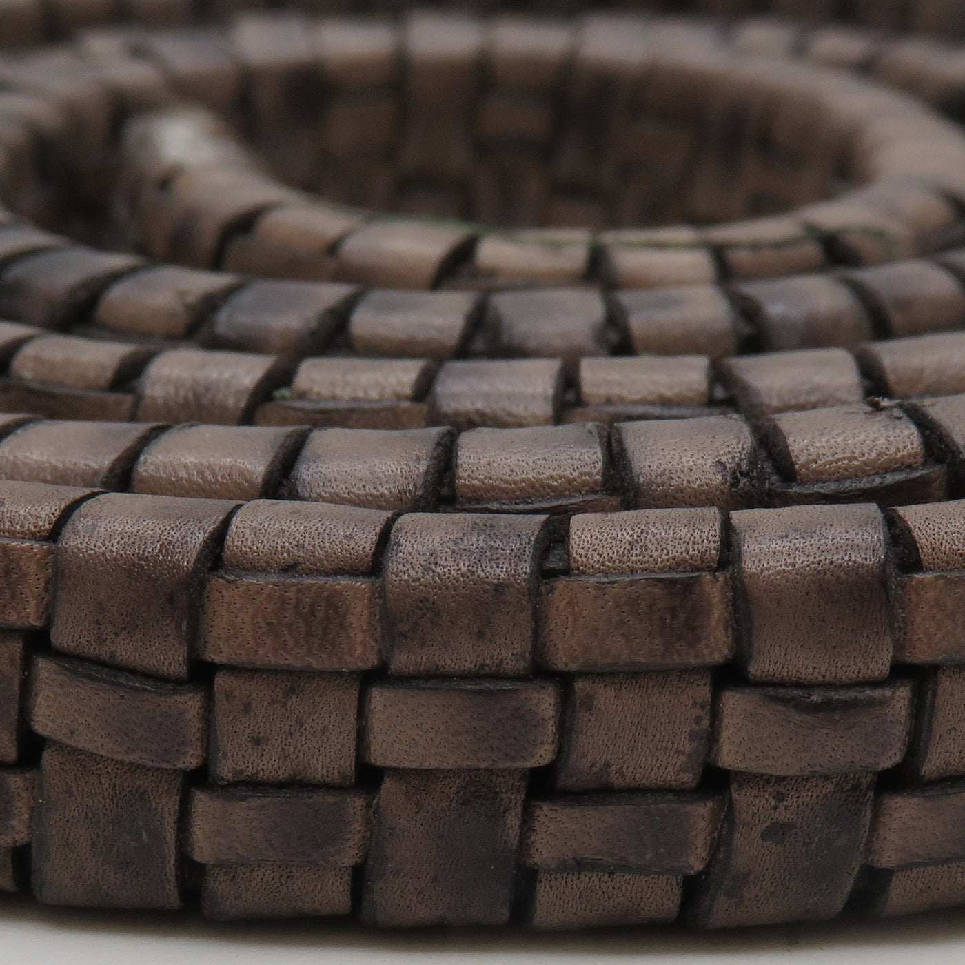 esnado ovale Lederschnur geflochten, 11 mm x 6 mm – Graphit