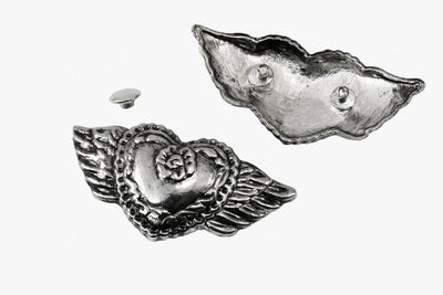 Ziernieten Nieten mit Kappe Eule Stierkopf Lilie Herz Kreuz Totenkopf, B60