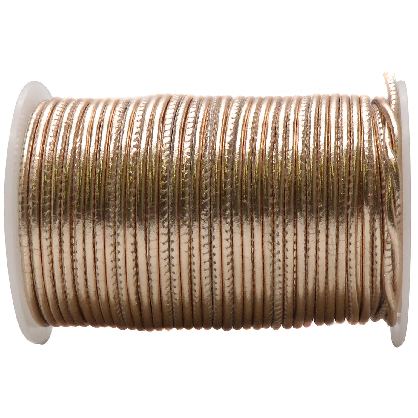 esnado gesäumte Lederschnur – 2,5 mm  - Rose Gold