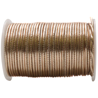 esnado gesäumte Lederschnur – 2,5 mm  - Rose Gold