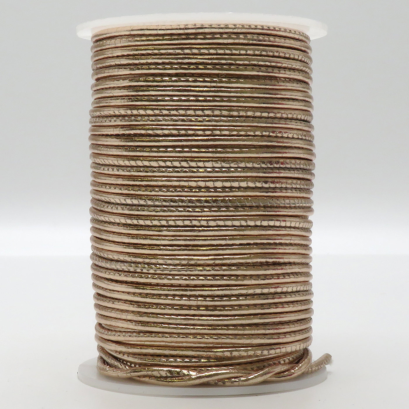 esnado gesäumte Lederschnur – 2,5 mm  - Rose Gold