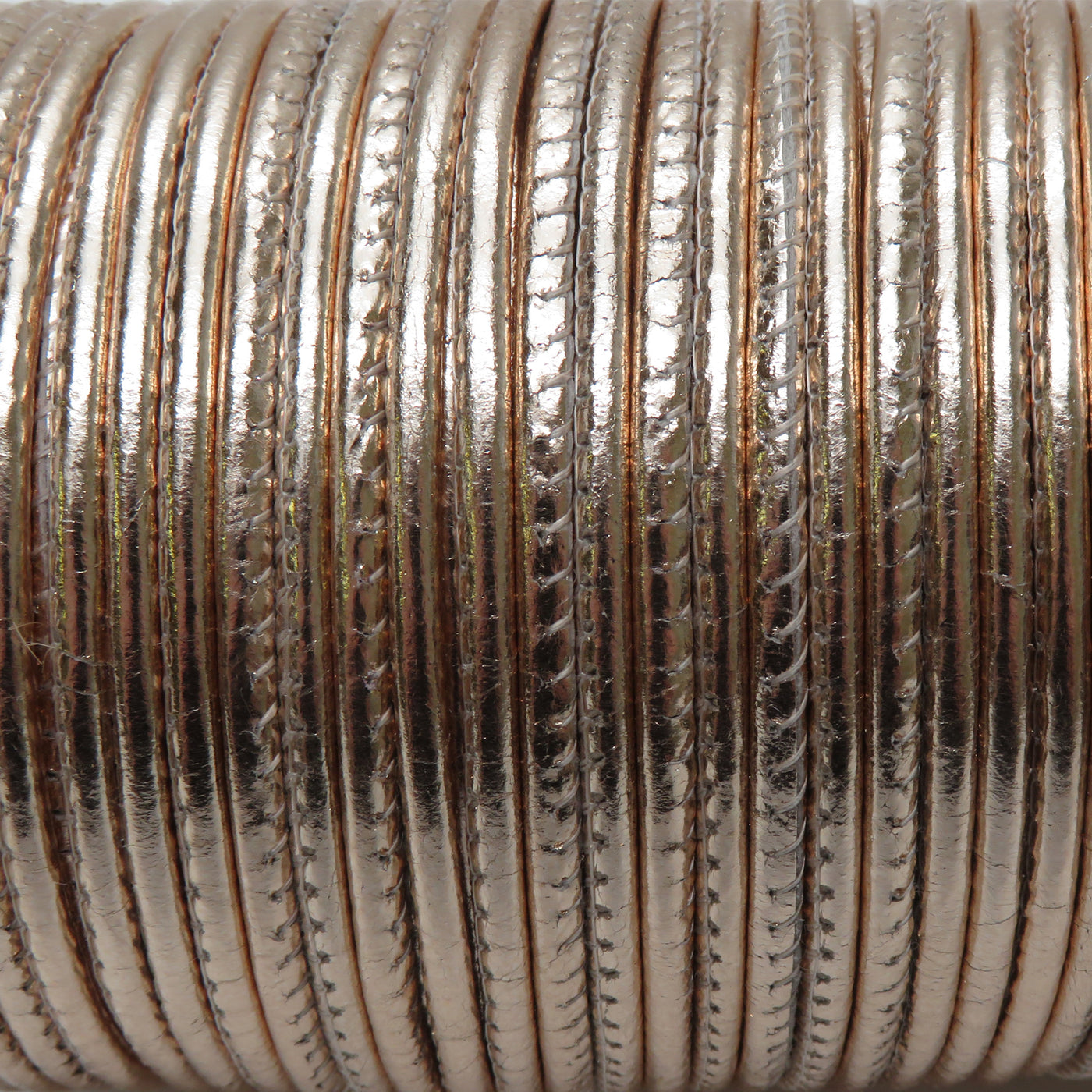 esnado gesäumte Lederschnur – 2,5 mm  - Rose Gold