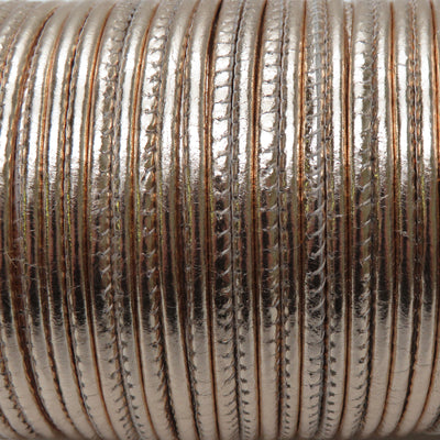 esnado gesäumte Lederschnur – 2,5 mm  - Rose Gold