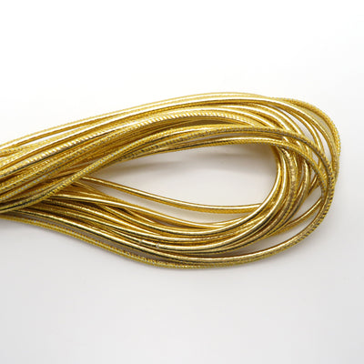 esnado gesäumte Lederschnur – 2,5 mm  - Gold