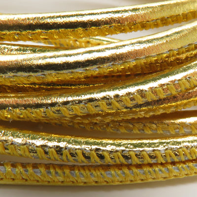 esnado gesäumte Lederschnur – 2,5 mm  - Gold