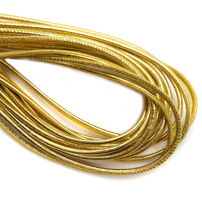 esnado gesäumte Lederschnur – 2,5 mm  - Gold