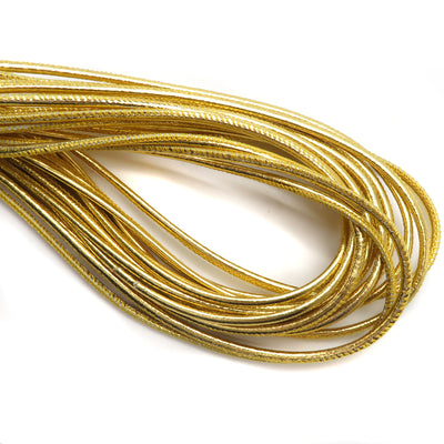 esnado gesäumte Lederschnur – 2,5 mm  - Gold