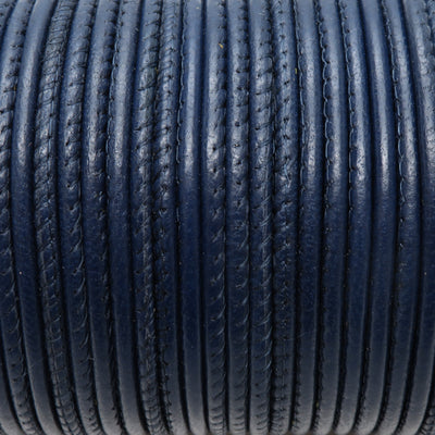 esnado gesäumte Lederschnur – 2,5 mm - Navy