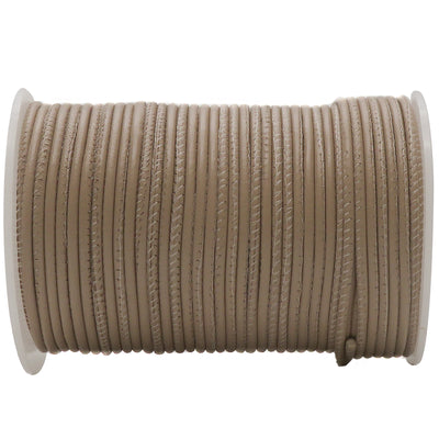esnado gesäumte Lederschnur – 2,5 mm - Hell Taupe