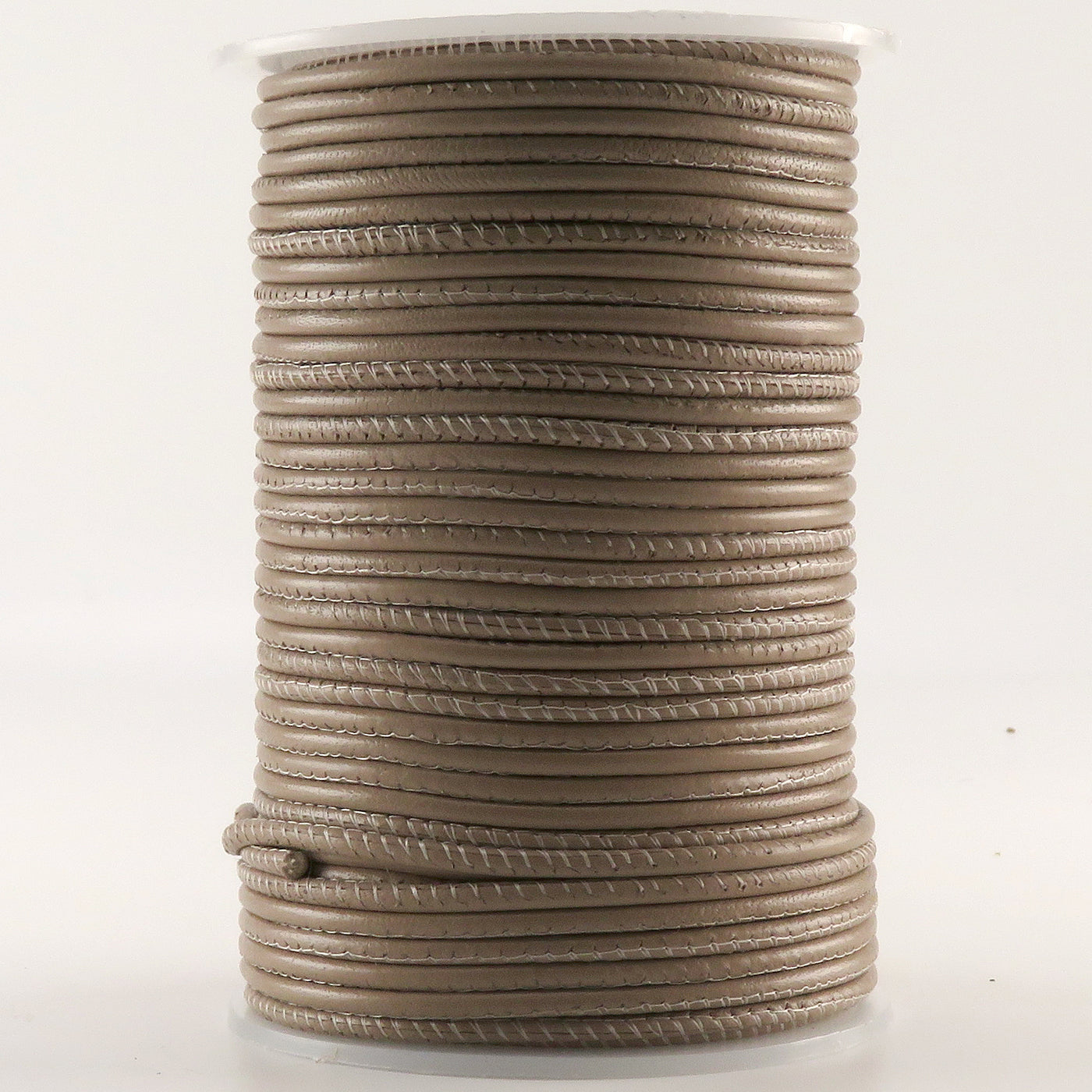 esnado gesäumte Lederschnur – 2,5 mm - Hell Taupe