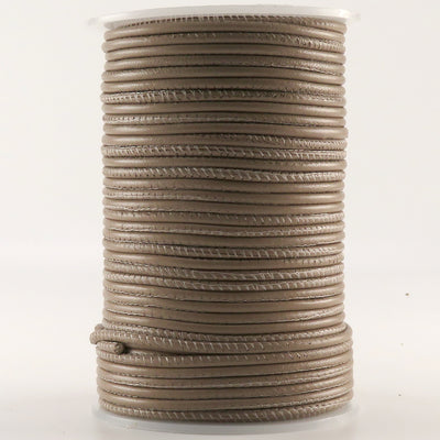 esnado gesäumte Lederschnur – 2,5 mm - Hell Taupe