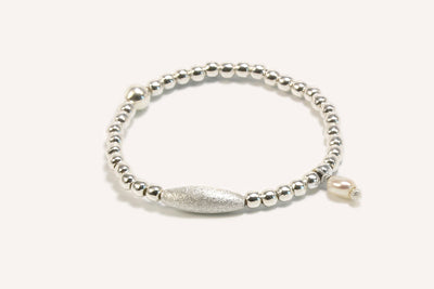 Anhänger aus 925 SILBER, Mini, Süßwasserperle barock