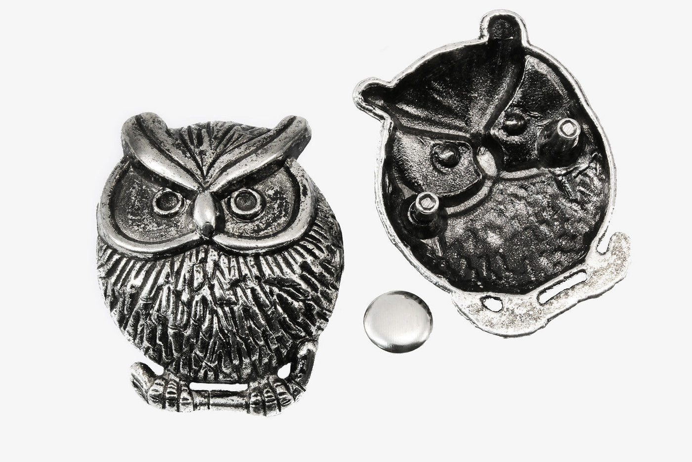 Ziernieten Nieten mit Kappe Eule Stierkopf Lilie Herz Kreuz Totenkopf, B60