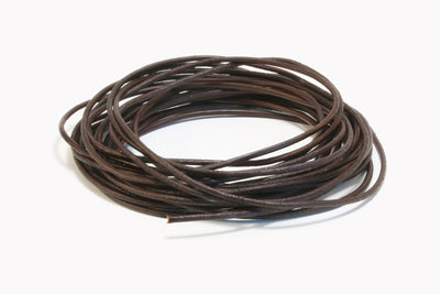 Lederband rund, natur, matt, Ø 4 mm, 1 m, Echt Leder