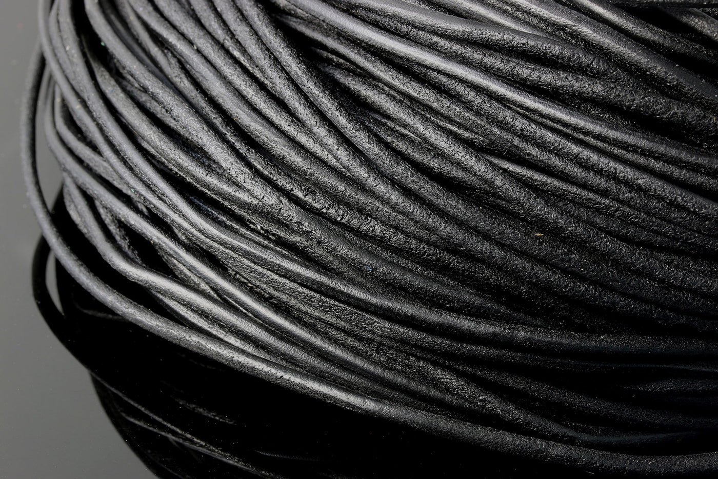 Lederband rund, natur, matt, Ø 4 mm, 1 m, Echt Leder