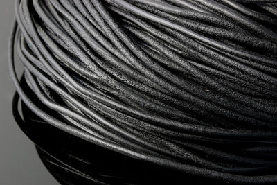 Lederband rund, natur, matt, Ø 4 mm, 1 m, Echt Leder