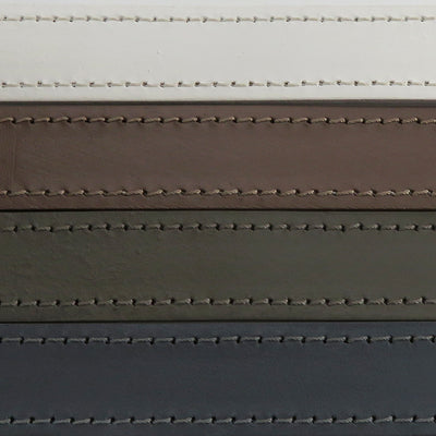 esnado Lederriemen genäht - Moosgrau - 20 x 1,8 mm -1 m