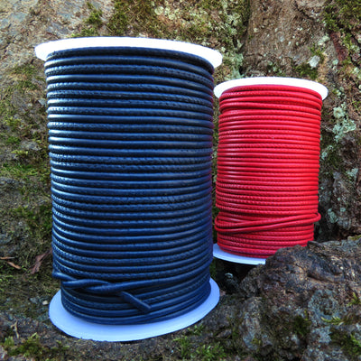 esnado gesäumte Lederschnur – 2,5 mm - Navy