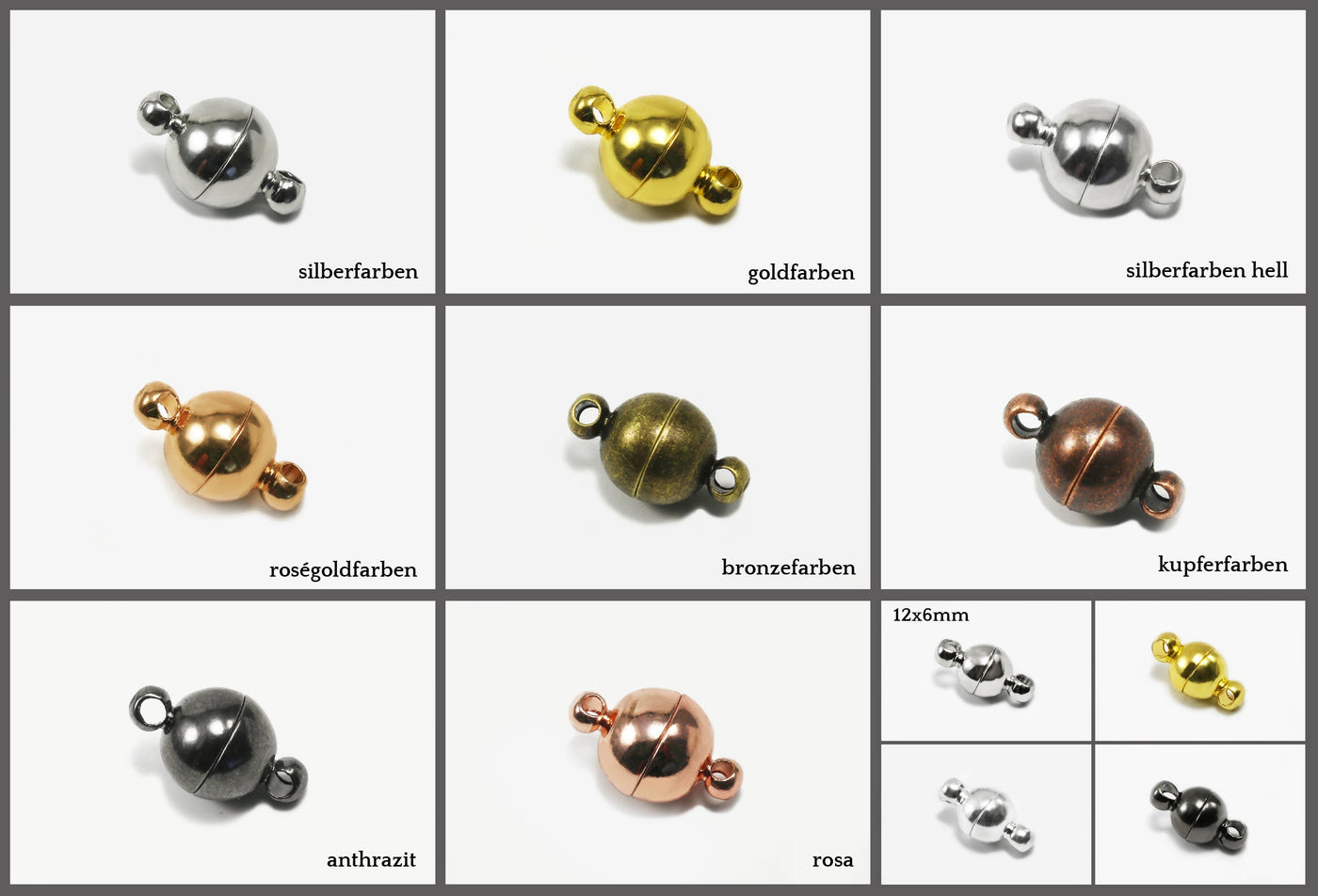 Magnetverschluss mit Ösen, Ø 6 mm