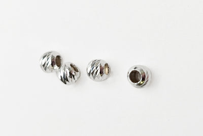 Perlen aus 925 Silber, Ø 2,5 mm, facettiert