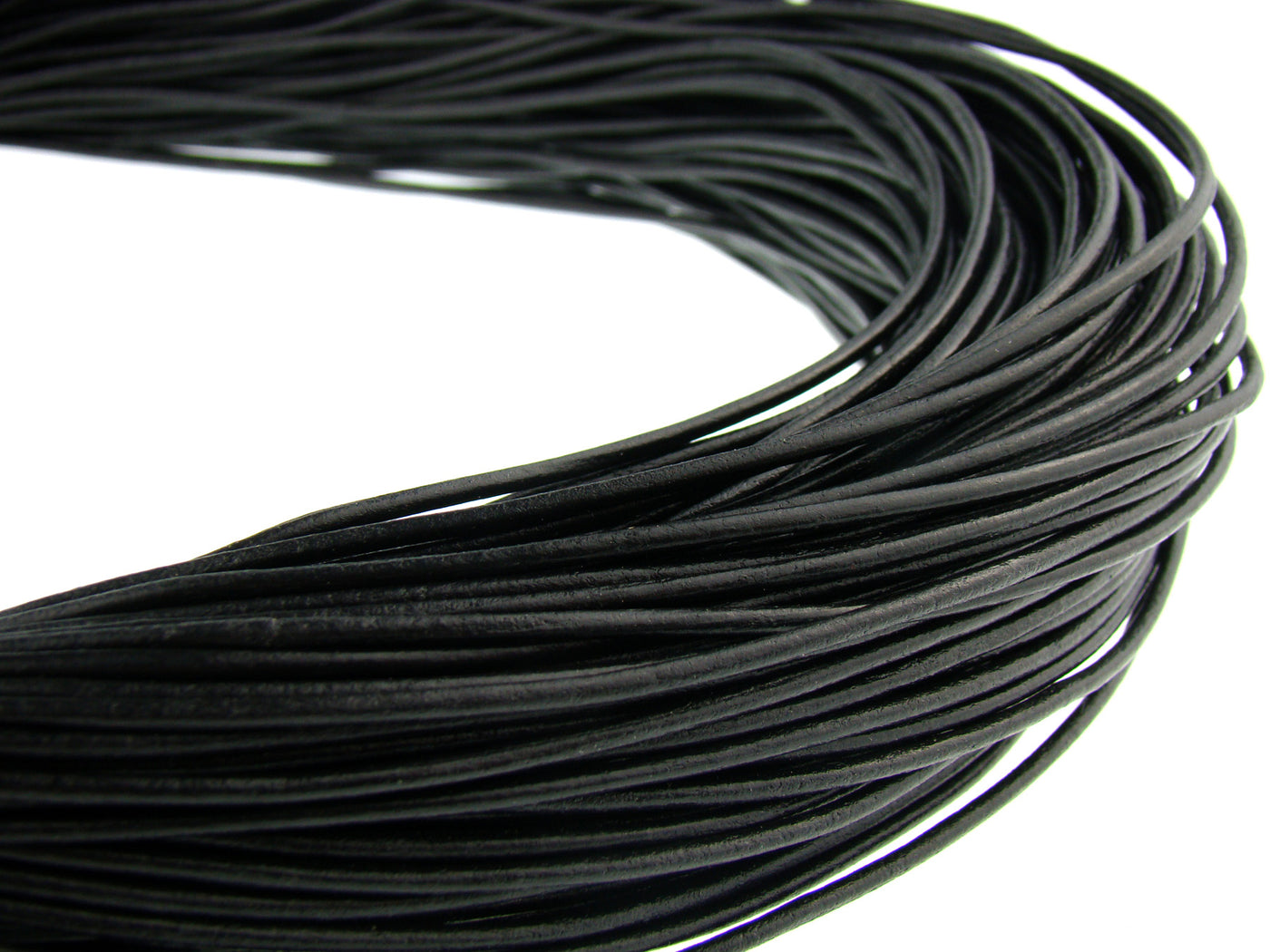 esnado Lederschnur 2mm in Schwarz – Echtes Rindsleder