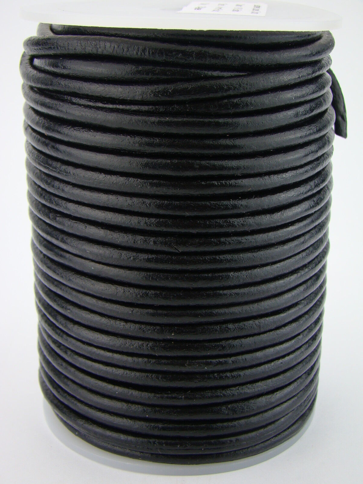 esnado Lederschnur Rund 4 mm - Schwarz - echtes Leder