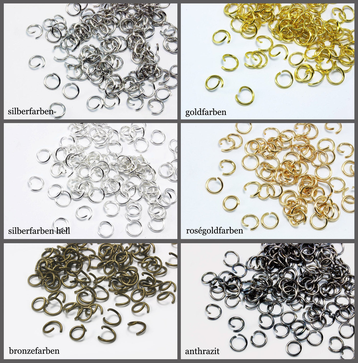 Binderinge, offen, Ø 5 mm, Drahtstärke 0,7 mm