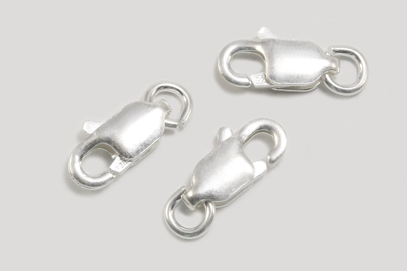 Karabiner Verschluss mit Bindering aus 925 SILBER, 8/10/12/14 mm