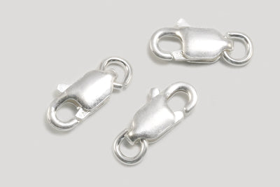 Karabiner Verschluss mit Bindering aus 925 SILBER, 8/10/12/14 mm