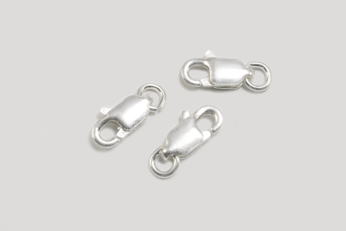 Karabiner Verschluss mit Bindering aus 925 SILBER, 8/10/12/14 mm