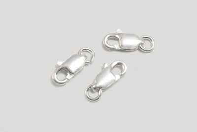 Karabiner Verschluss mit Bindering aus 925 SILBER, 8/10/12/14 mm