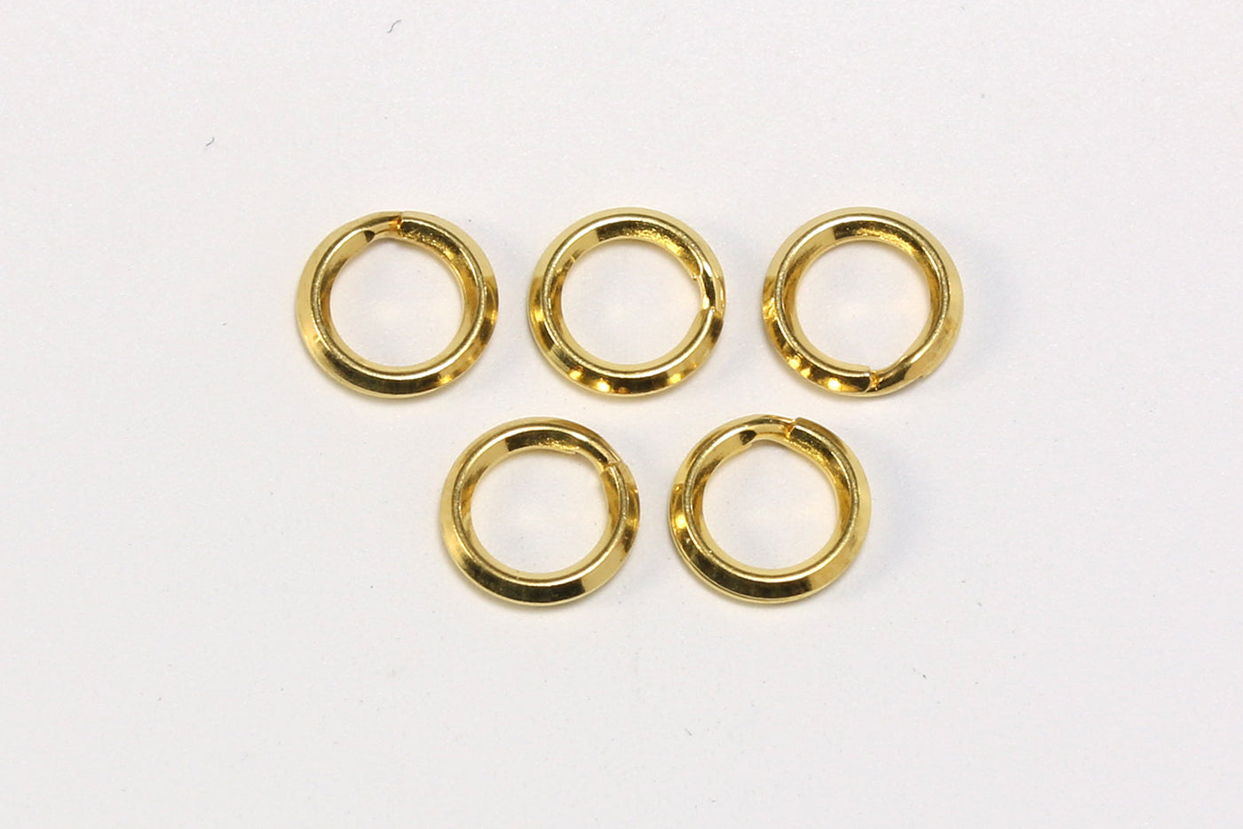 Spaltringe aus 925 Silber vergoldet, Ø 5 / 6 mm