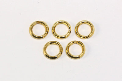 Spaltringe aus 925 Silber vergoldet, Ø 5 / 6 mm