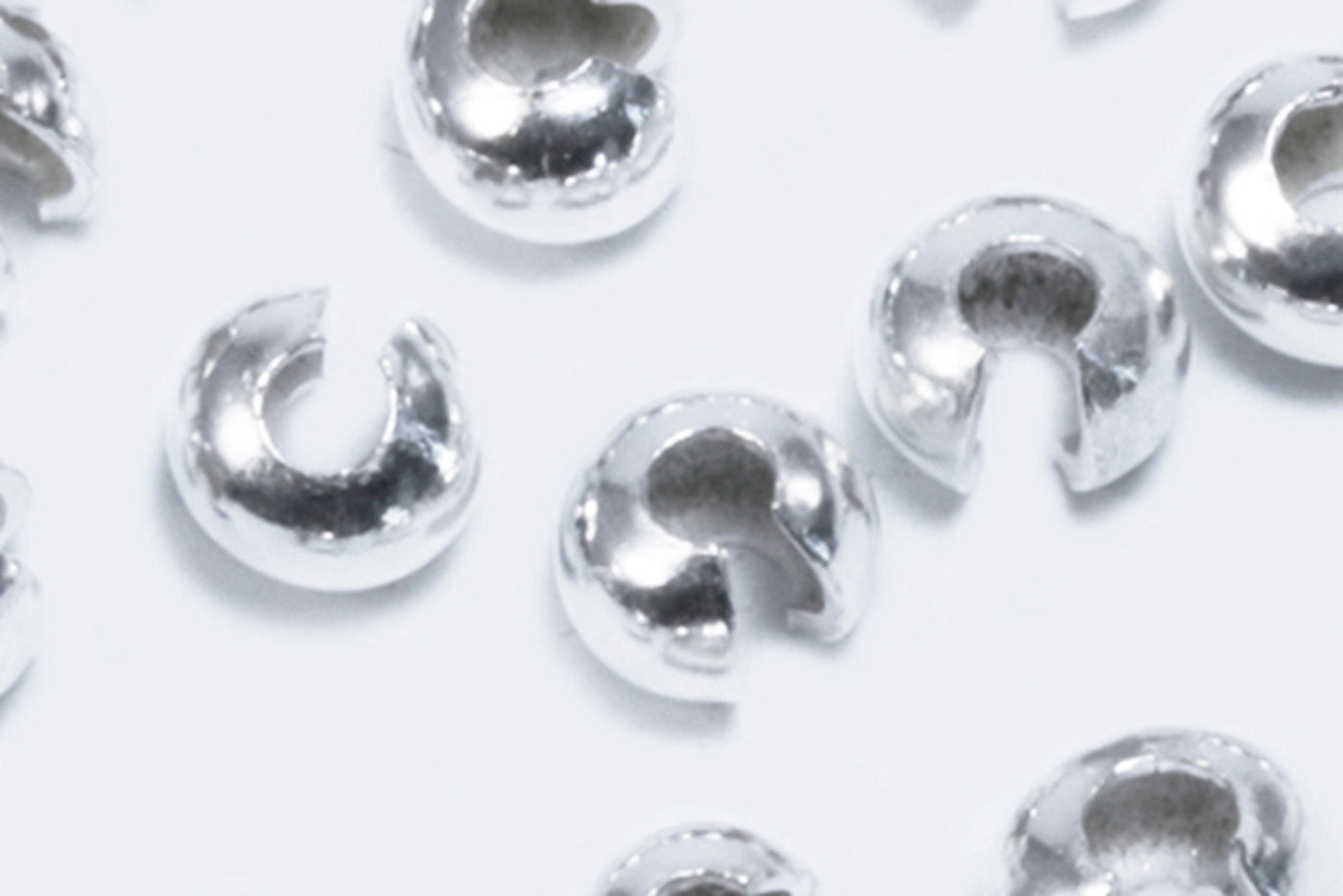 Kaschierperlen aus 925 Silber, Ø 3 mm
