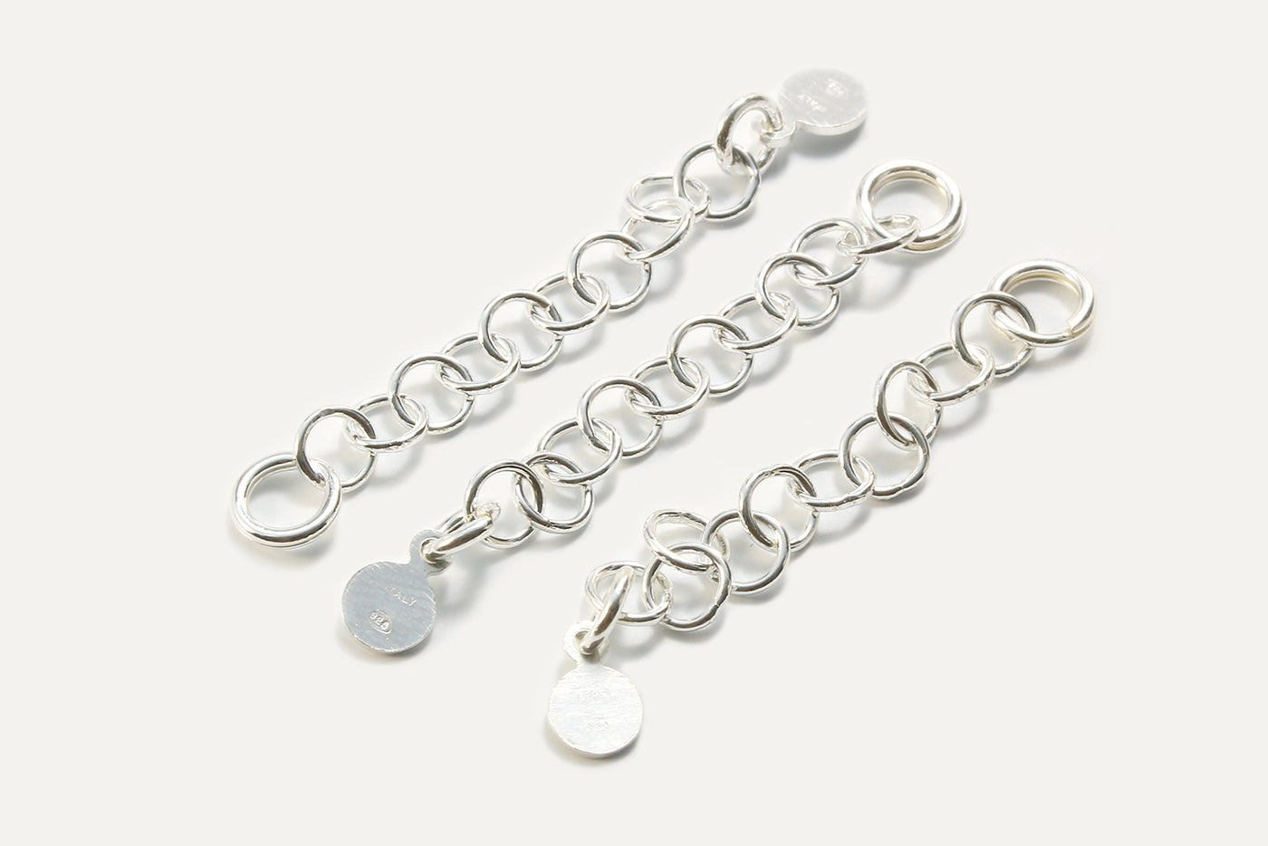 Verlängerungskette aus 925 Silber mit Plättchen, 40 mm