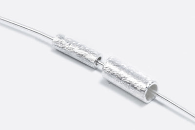 Röhrchen aus 925 Silber, Ø 3 mm, gebürstet