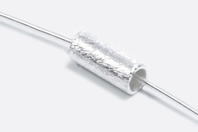 Röhrchen aus 925 Silber, Ø 3 mm, gebürstet