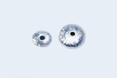 Linsen aus 925 Silber, gebürstet, Ø 4 / 5 / 6 mm